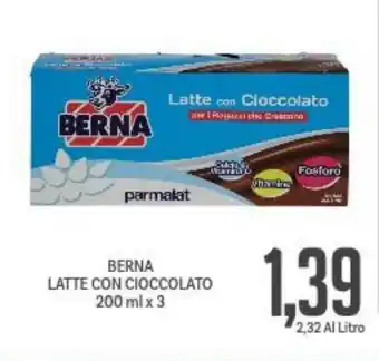 BERNA LATTE CON CIOCCOLATO 200 ml x 3
