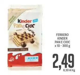 Supermercati Piccolo FERRERO KINDER PAN E CIOC x 10-300 g offerta