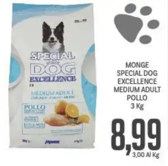 Supermercati Piccolo MONGE SPECIAL DOG EXCELLENCE MEDIUM ADULT POLLO 3 Kg offerta