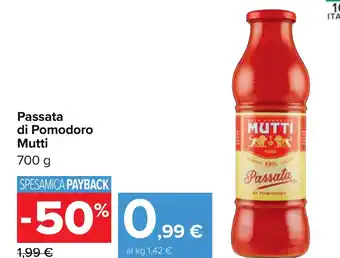 Carrefour Passata di Pomodoro Mutti 700 g offerta