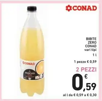 Conad Conad Bibite Zero Vari Tipi offerta