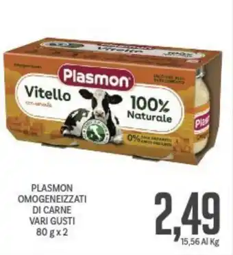 Supermercati Piccolo PLASMON OMOGENEIZZATI DI CARNE VARI GUSTI 80 g x 2 offerta