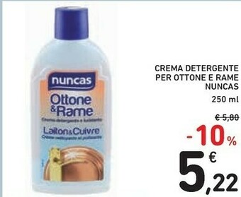 Conad Nuncas Crema Detergente Per Ottone E Rame offerta