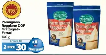 Carrefour Market Parmigiano Reggiano DOP Grattugiato Ferrari 100 g offerta