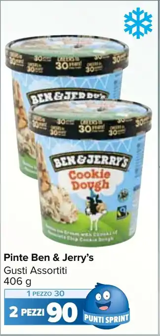 Carrefour Market Pinte Ben & Jerry's Gusti Assortiti 406 g offerta