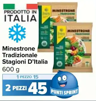 Carrefour Market Minestrone Tradizionale Stagioni D'Italia 600 g offerta