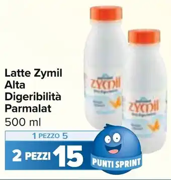 Carrefour Market Latte Zymil Alta Digeribilità Parmalat 500 ml offerta