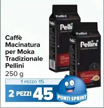 Carrefour Market Caffè Macinatura per Moka Tradizionale Pellini 250 g offerta