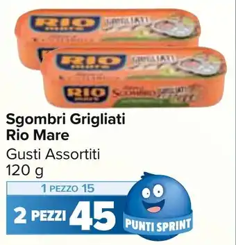 Carrefour Market Sgombri Grigliati Rio Mare Gusti Assortiti 120 g offerta