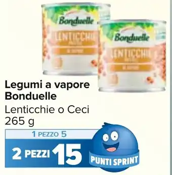 Carrefour Market Legumi a vapore Bonduelle Lenticchie o Ceci 265 g offerta