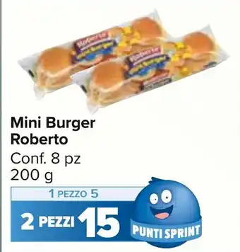 Carrefour Market Mini Burger Roberto Conf. 8 pz 200 g offerta