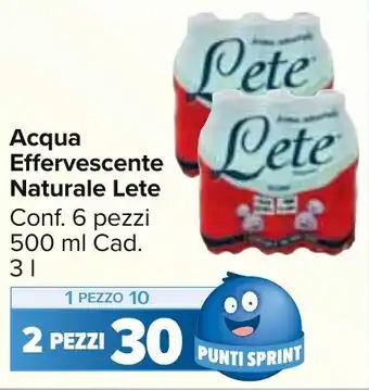 Acqua Effervescente Naturale Lete Conf. 6 pezzi 500 ml Cad. 3 l