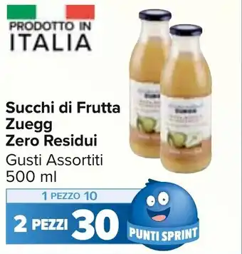 Carrefour Market Succhi di Frutta Zuegg Zero Residui Gusti Assortiti 500 ml offerta