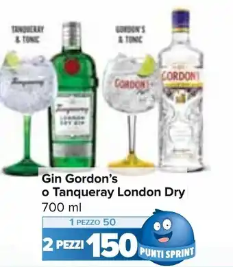 Carrefour Market Gin Gordon's o Tanqueray London Dry 700 ml offerta