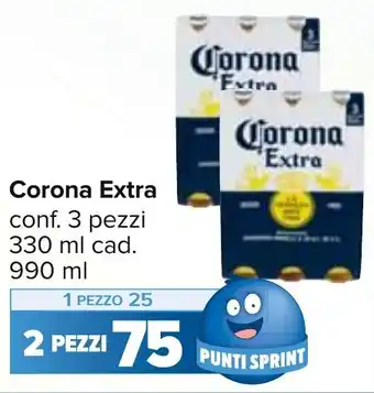 Carrefour Market Corona Extra conf. 3 pezzi 330 ml cad. 990 ml offerta