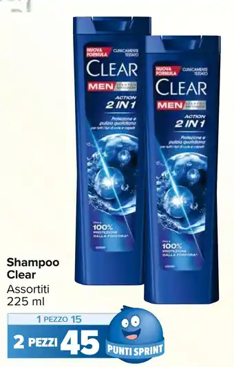 Carrefour Market Shampoo Clear Assortiti 225 ml offerta