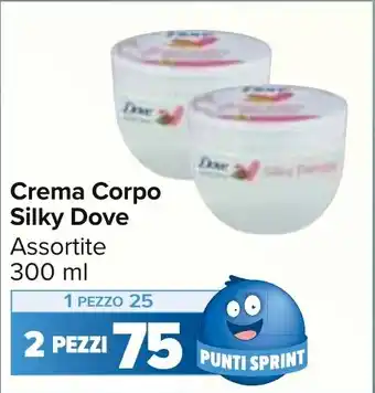 Carrefour Market Crema Corpo Silky Dove Assortite 300 ml offerta