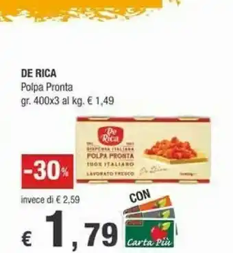 Crai De Rica - Polpa Pronta 1200 G(ml) offerta