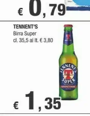 Crai Tennent's Birra Super 355 Ml offerta