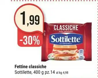 Supermercati Gulliver Mondelez Sottilette Le Originali Classiche 400 G(ml) offerta