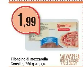 Supermercati Gulliver Consilia Filoncino Di Mozzarella offerta