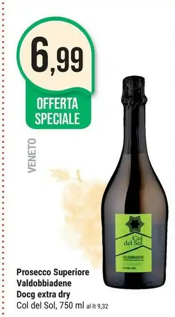 Supermercati Gulliver Col Del Sol Prosecco Superiore Valdobiadene Docg Extra Dry offerta