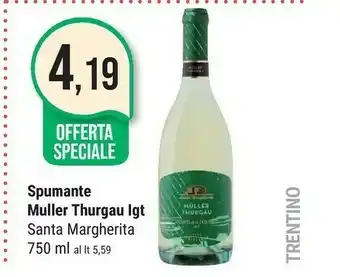 Supermercati Gulliver Santa margherita Spumante Muller Thuragu offerta