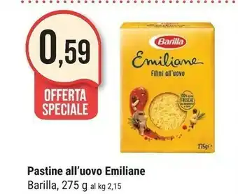 Supermercati Gulliver Barilla Filini All'Uovo Emiliane offerta