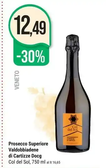 Supermercati Gulliver Col Del Sol Prosecco Superiore Valdobiadene Di Cartizze Docg offerta
