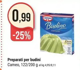 Supermercati Gulliver Cameo Preparato Per Budino Cremoso Al Pistacchio offerta