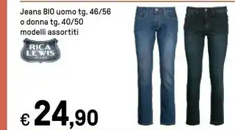 Iper La Grande Rica Lewis Jeans Uomo/ Donna offerta