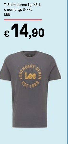 Iper La Grande Lee T-shirt Donna Tg Xs-l O Uomo Tg S-xxl offerta