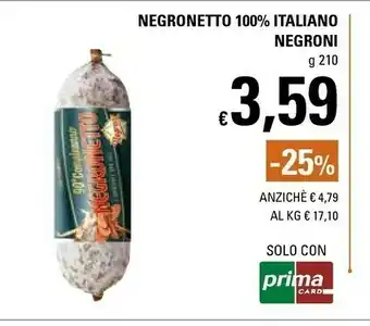 Basko Negroni Salame offerta
