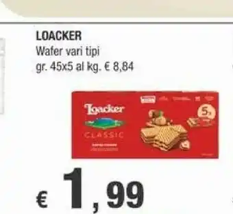 Crai Loacker Wafer Classic offerta