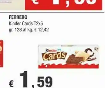 Crai Ferrero Ferrero - Kinder Cards 128 g(ml) offerta
