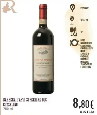 Conad Superstore Gozzelino Barbera D Asti Superiore DOC offerta