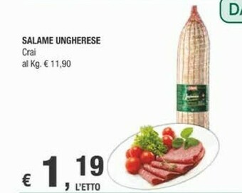 Crai Crai Salame Ungherese offerta