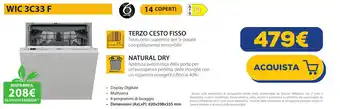 Euronics Whirlpool WIC 3C33 F offerta