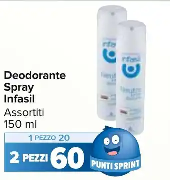 Carrefour Market Deodorante Spray Infasil Assortiti 150 ml offerta