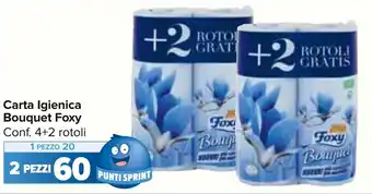 Carrefour Market Carta Igienica Bouquet Foxy Conf. 4+2 rotoli offerta