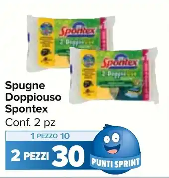 Carrefour Market Spugne Doppiouso Spontex Conf. 2 pz offerta