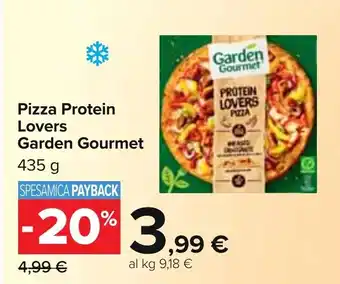 Carrefour Pizza Protein Lovers Garden Gourmet 435 g offerta