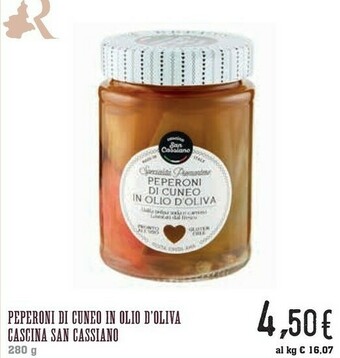 Conad Cascina San Cassiano Peperoni Di Cuneo In Olio D'oliva offerta