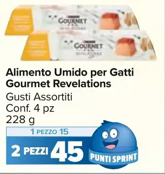 Carrefour Market Alimento Umido per Gatti Gourmet Revelations Gusti Assortiti Conf. 4 pz 228 g offerta