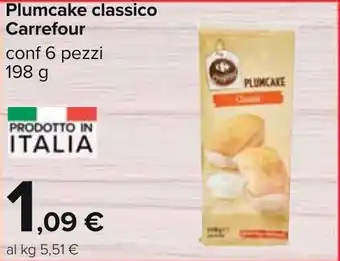 Carrefour Plumcake classico Carrefour conf 6 pezzi 198 g offerta