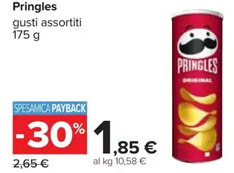 Carrefour Pringles gusti assortiti 175 g offerta