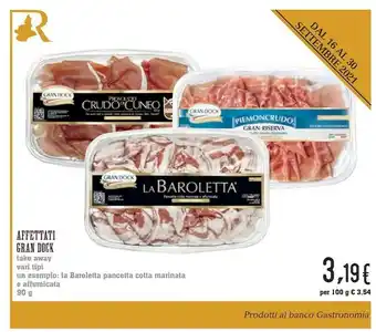Conad Gran Dock La Baroletta Pancetta Cotta Marinata E Affumicata offerta