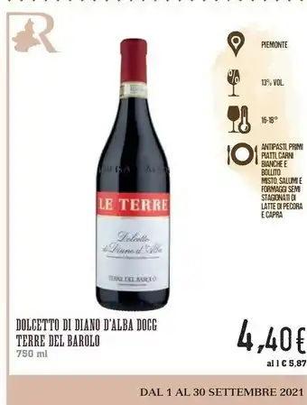 Conad Terre Del Barolo Dolcetot Di Diano D' Alba Docg offerta