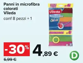 Carrefour Panni in microfibra colorati Vileda conf 8 pezzi + 1 offerta