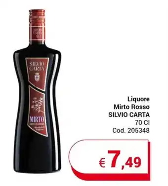 Centro Cash Liquore Mirto Rosso SILVIO CARTA 70 CI offerta